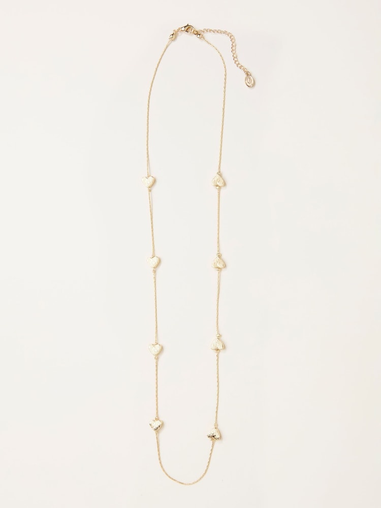 FatFace Gold Tone Heart Layered Necklace - Image 1 of 2 FatFace Gold Tone Heart Layered Necklace - Image 1 of 2