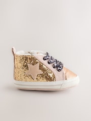 Gold Baby High Top Trainers (0-24mths) - Image 2 of 5
