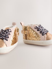 Gold Baby High Top Trainers (0-24mths) - Image 4 of 5