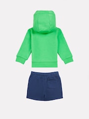 New Balance Green Kids 100% Cotton Hoodie & Shorts Set - Image 2 of 5