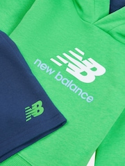 New Balance Green Kids 100% Cotton Hoodie & Shorts Set - Image 3 of 5