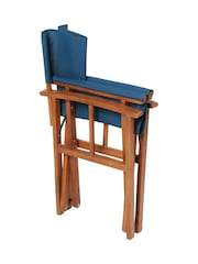 Charles Bentley Teal 1 Pair of Traditional Wooden Garden Director Chairs - Image 5 of 6