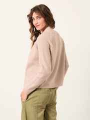 FatFace Loren Natural Knitted Bomber - Image 2 of 6