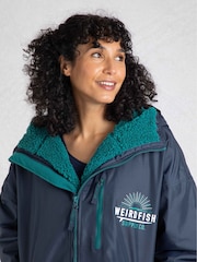 Weird Fish Blue Atlantic Waterproof Robe - Image 3 of 4