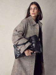 Black Large Leather Tote Bag - Image 1 of 4
