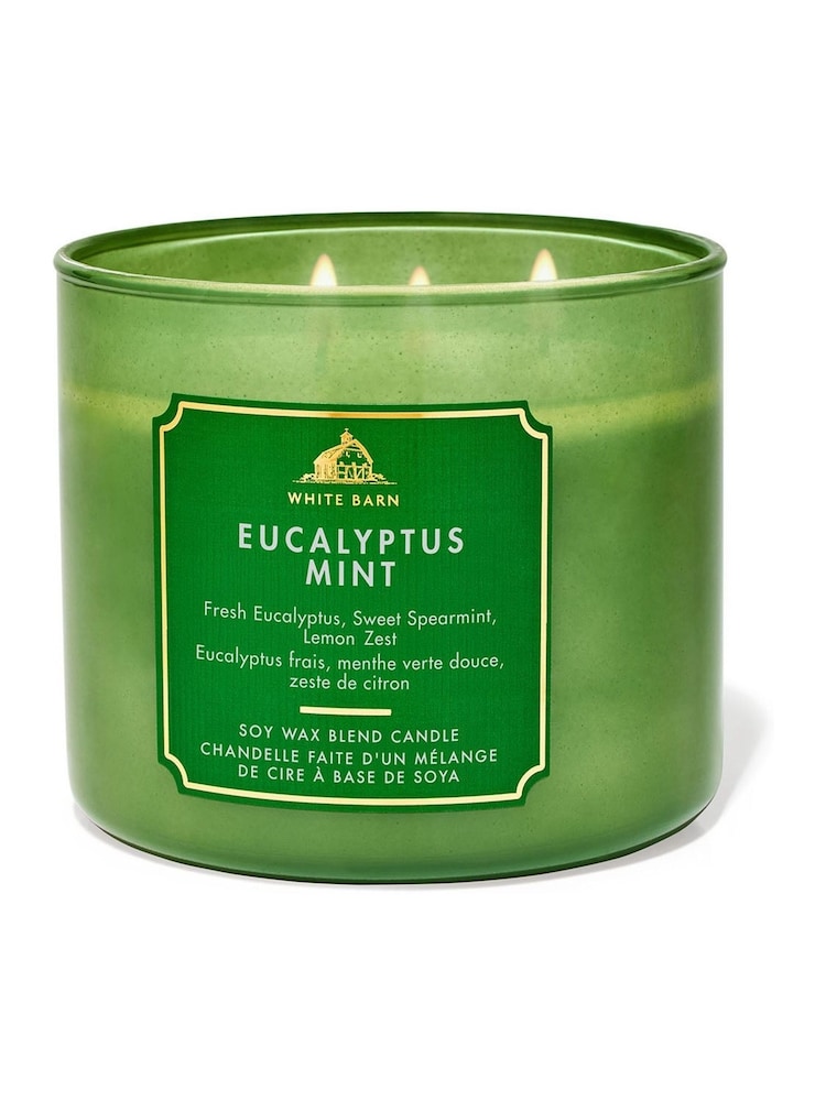 Bath & Body Works Eucalyptus Mint 3 Wick Candle 14.5 oz / 411 g - Image 1 of 2