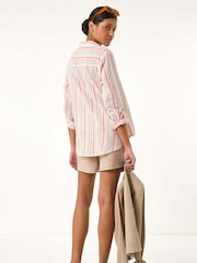 Roman Vertical Stripe Collared Blouse - Imagen 5 de 5