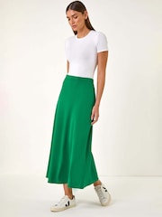 Roman Green A-Line Pull On Stretch Skirt - Image 1 of 5