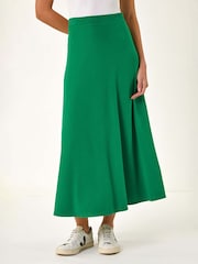 Roman Green A-Line Pull On Stretch Skirt - Image 4 of 5