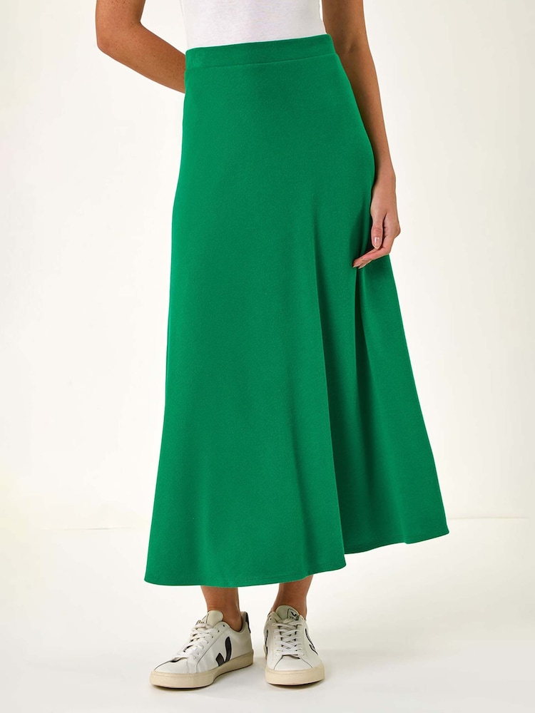 Roman Green A-Line Pull On Stretch Skirt - Image 4 of 5