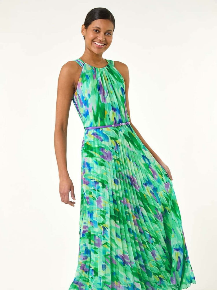 Roman Blurred Print Pleated Maxi Dress - Bild 2 von 5 Roman Blurred Print Pleated Maxi Dress - Bild 2 von 5