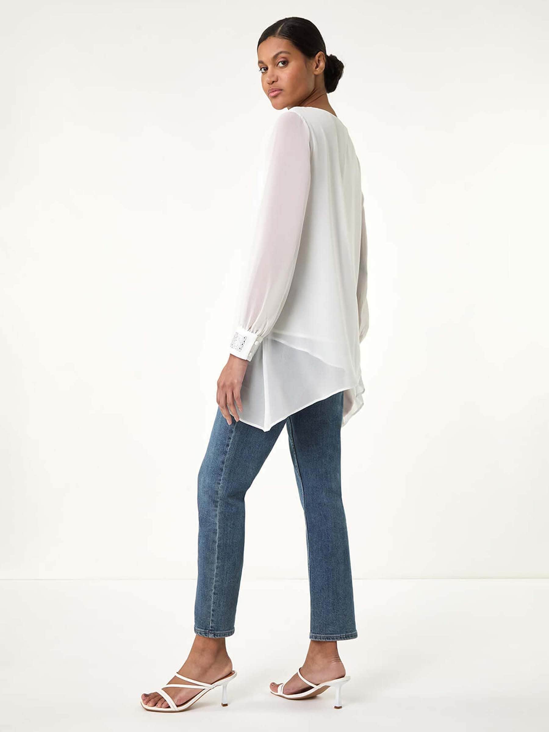 Buy Roman White Hotfix Detail Asymmetric Hem Top from Next Canada Buy Roman White Hotfix Detail Asymmetric Hem Top from Next Canada