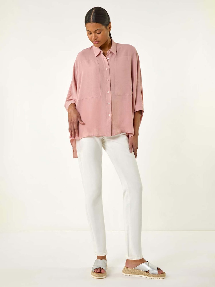 Roman Pink Boxy Relaxed Shirt - Image 2 of 5