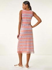 Roman Purple Space Dye Knitted Midi Dress - Image 3 of 5