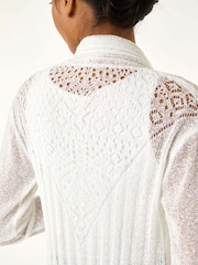 Roman White Longline Back Detail Cardigan - Image 5 of 5