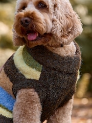 Multi Stripe Boucle Knitted Dog Jumper With Wool - Image 7 of 11