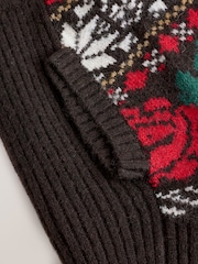 Chocolate Brown Fairisle Knitted Dog Jumper With Wool - Image 10 of 10