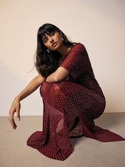 Burgundy Red Hotfix T-Shirt Midi Dress - Image 2 of 8