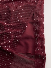 Burgundy Red Hotfix T-Shirt Midi Dress - Image 7 of 8
