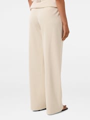 Forever New Cream Petite Daniela Wide Leg Trousers - Image 2 of 5