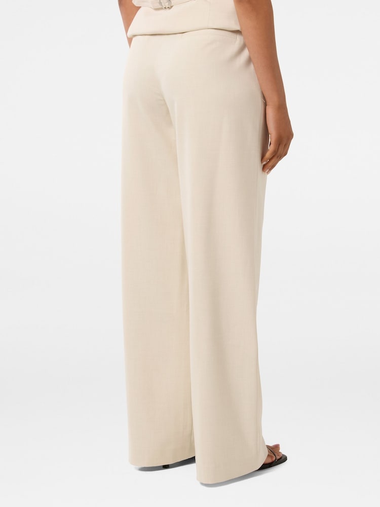 Forever New Cream Petite Daniela Wide Leg Trousers - Image 2 of 5