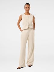 Forever New Cream Petite Daniela Wide Leg Trousers - Image 5 of 5