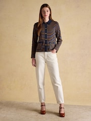 Joules Premium Ribbed 100% Cotton Jersey Cardigan - תמונה 3 מתוך 8