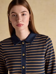 Joules Premium Ribbed 100% Cotton Jersey Cardigan - תמונה 4 מתוך 8