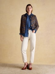 Joules Premium Ribbed 100% Cotton Jersey Cardigan - תמונה 6 מתוך 8