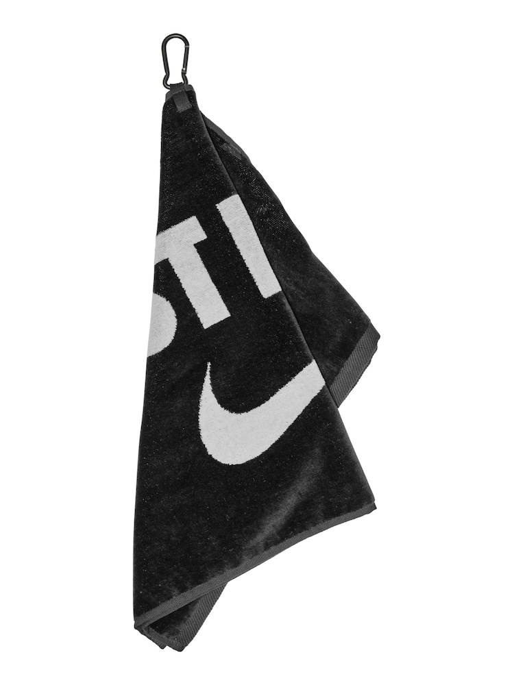 Nike Black Performance Golf Towel - Image 2 of 2 Nike Black Performance Golf Towel - Image 2 of 2