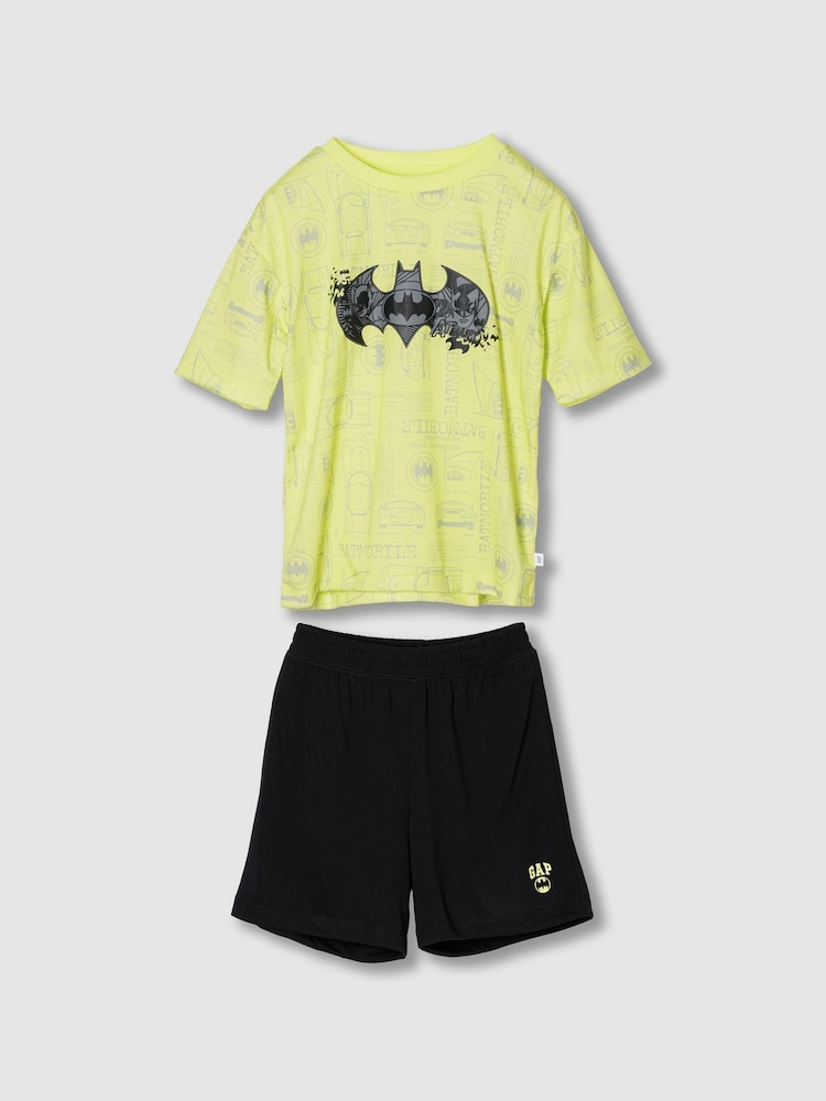Gap Yellow Batman Recycled Pyjama Short Set (6-13yrs) - Image 1 of 3