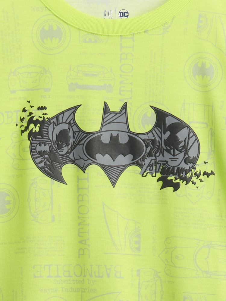 Gap Yellow Batman Recycled Pyjama Short Set (6-13yrs) - Image 3 of 3