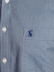 Joules Oxford Chambray Blue Long Sleeve Long Sleeve Classic Fit Cotton Shirt - Image 10 of 11
