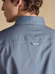 Joules Oxford Chambray Blue Long Sleeve Long Sleeve Classic Fit Cotton Shirt - Image 9 of 11