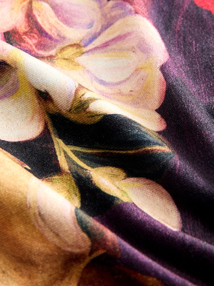 Floral - Velvet Long Sleeved Top - Imagem 2 de 3