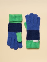 Joules Explorer Blue Green Gloves - Image 1 of 3