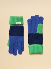 Joules Explorer Blue Green Gloves - Image 2 of 3
