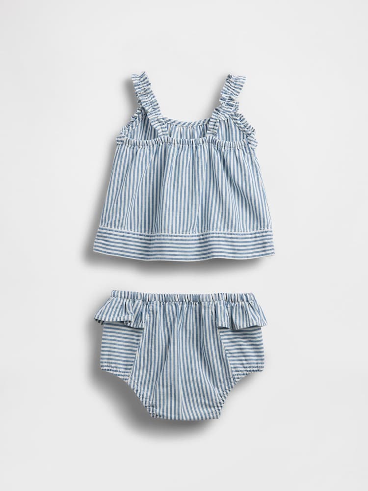 Gap Blue Denim Stripe Outfit Set - Image 2 of 2