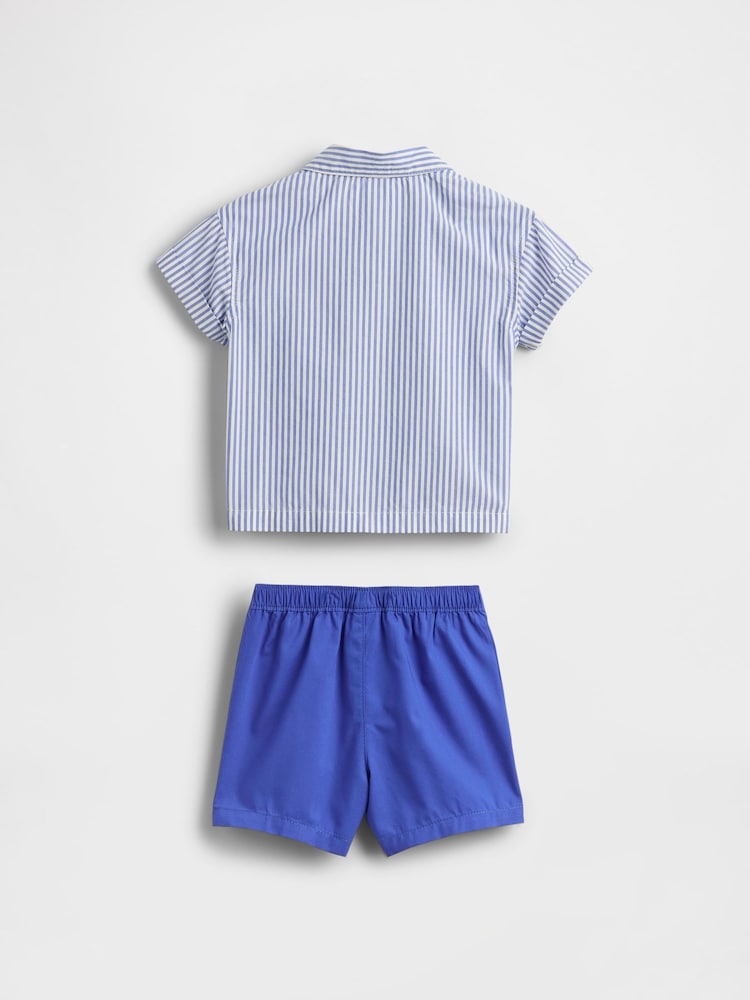 Gap Blue Stripe Poplin Outfit Set (Newborn-24mths) - Image 2 of 2