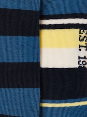 Joules Men's Rilla Navy Yellow Socks 2 Pack (size 7-12) - Image 3 of 3