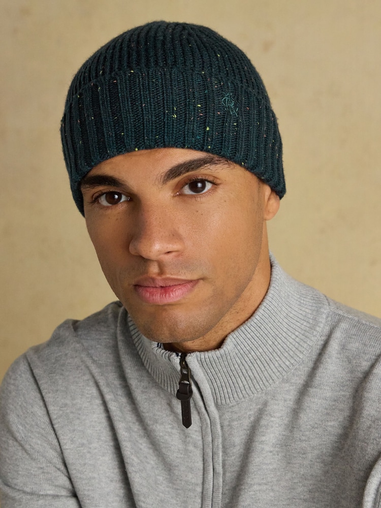 Joules Hammond Petrol Beanie Hat - Image 1 of 6 Joules Hammond Petrol Beanie Hat - Image 1 of 6