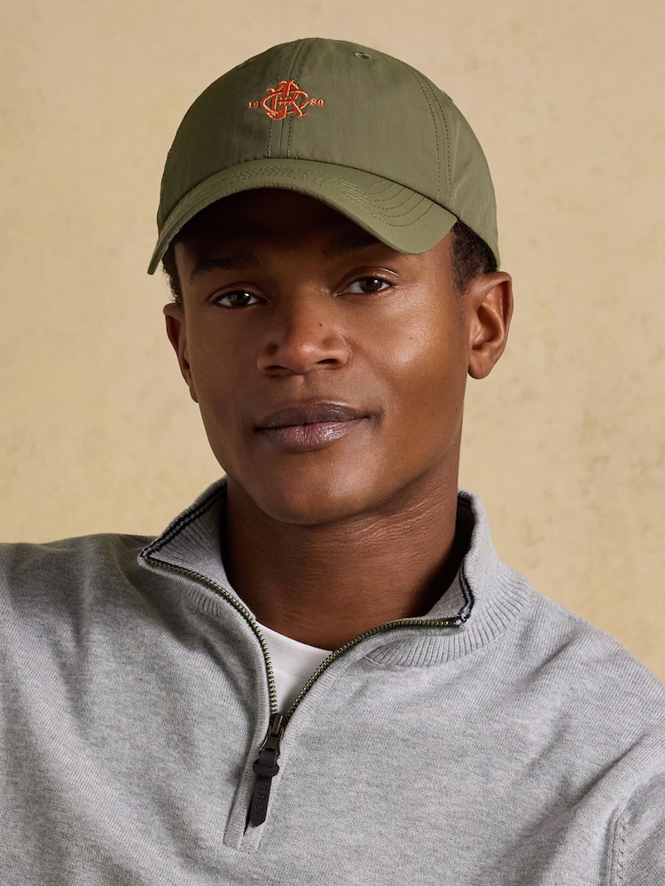 Joules Daley Khaki Green Nylon Baseball Cap - Image 1 of 8 Joules Daley Khaki Green Nylon Baseball Cap - Image 1 of 8