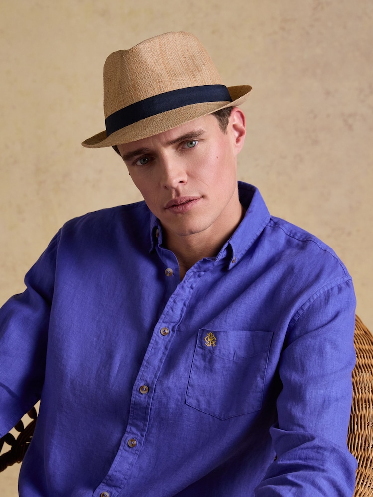 Joules Halstow Natural Trilby Hat - Image 1 of 7