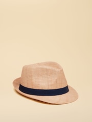 Joules Halstow Natural Trilby Hat - Image 6 of 7