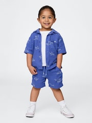 Gap Blue Crinkle Gauze Short Sleeve Shirt & Shorts Set (6mths-5yrs) - Image 1 of 4