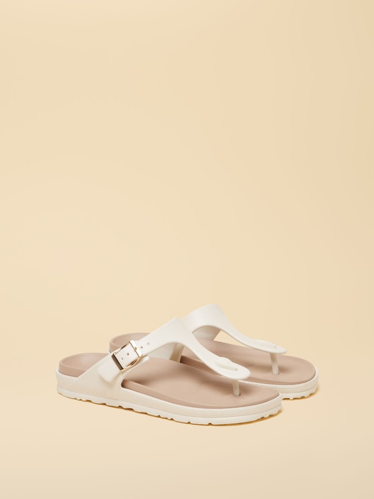Hvit - Joules Soleil Buckle Flippflopper - Bilde 1 av 6
