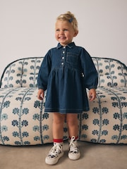 Denim Dark Blue Shirt Dress (3mths-8yrs) - Image 2 of 8