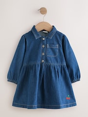 Denim Dark Blue Shirt Dress (3mths-8yrs) - Image 5 of 8