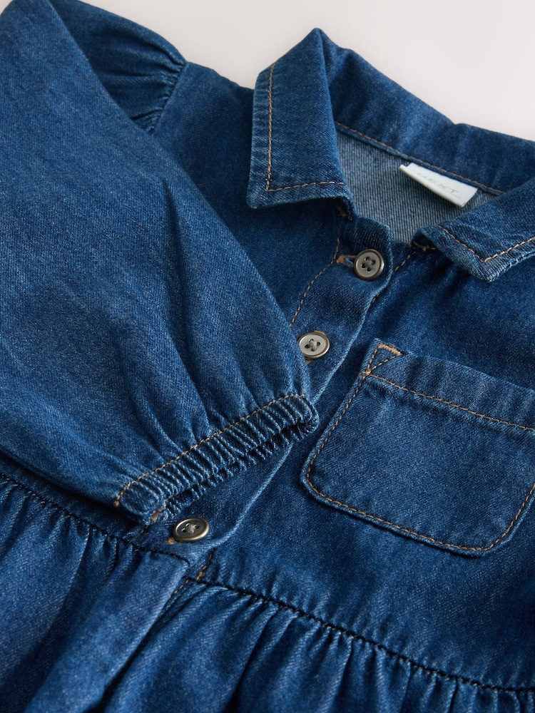 Denim Dark Blue Shirt Dress (3mths-8yrs) - Image 8 of 8