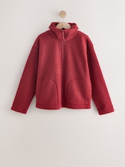 Barva češnje - 100% Recycled Polyester Teddy Borg Cosy Quarter Zip Fleece - Slika 1 iz 3